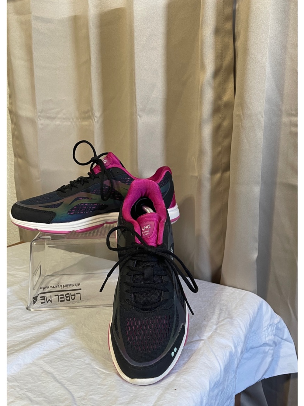 Ryka Devotion Plus 2 Black and Hot Pink Women's performance Athletic Sneakers